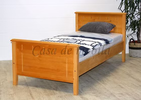Einzelbett Landhaus 90x200x40cm VICKY Fichte massiv gelaugt geölt Massivholz Bett 90x200cm VICKY Fichte massiv gelaugt geölt Casa de mobila Goslar