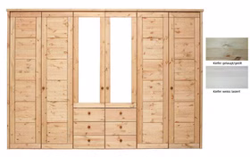 Breite Kleiderschrank massivholz 315x224x62cm RAUNA 6türig Kiefer massiv casademobila Breite Kleiderschrank massivholz 315x224x62cm RAUNA 6türig Kiefer massiv casademobila