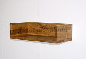 Massiholz Hängende bücherregal schmal 50x14x22cm TAKE IT Wildeiche massiv natur geölt Casa de mobila Goslar