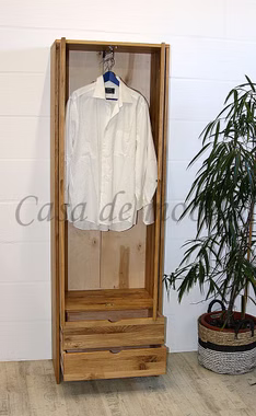 Echtholz Dielenschrank schmal TAKE IT Eiche Wildeiche massiv geölt Casa de mobila Goslar