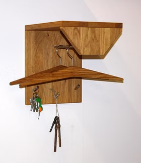 holz wandgarderobe Hängegarderobe Flurgarderobe wildeiche,Eiche massiv geölt Casa de mobila Goslar