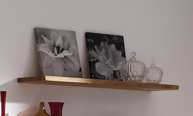 Massivholz Steckboard wandregal 54x3x21cm CAMILLA Wildeiche massiv natur geölt Casademobila Goslar