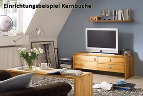 Wandboard breit 135x3x21cm CAMILLA Kernbuche massiv natur geölt Casademobila Goslar