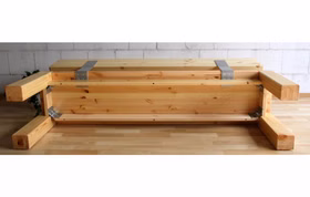 Sitzbank 180x86x47cm GULDBORG Kiefer massiv gelaugt geölt
