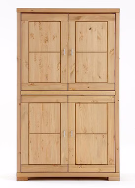 Massivholz geschirrschrank 100x166x43cm GULDBORG Kiefer massiv gelaugt geölt oder weiß lasiert Casa de mobila Goslar