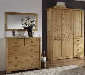 Schlafzimmer kommode mit 5 schubladen GULDBORG Kiefer massiv gelaugt geölt Casa de mobila Goslar