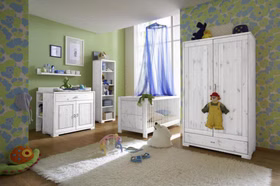 Massivholz Babykommode mit abnehmbaren aufsatz 100x99x80cm Guldborg Kiefer massiv weiß lasiert, KM401-30 Casa de mobila Goslar Massivholz Babykommode mit abnehmbaren aufsatz 100x99x80cm Guldborg Kiefer massiv weiß lasiert, KM401-30 Casa de mobila Goslar