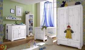 Babybett 70x140 GULDBORG Kiefer massiv weiß lasiert Babybett 70x140 GULDBORG Kiefer massiv weiß lasiert