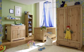 Baby-kleiderschrank 100x178x52cm GULDBORG Kiefer massiv gelaugt geölt Casademobila Goslar