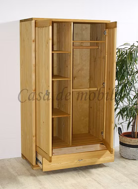 Massivholz Babyschrank niedrige höhe 100x178x52cm GULDBORG Kiefer massiv gelaugt geölt Casademobila Goslar