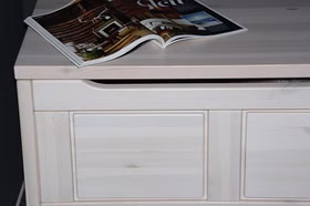 Truhe 84x45x43cm GULDBORG Kiefer massiv weiß lasiert Truhe 84x45x43cm GULDBORG Kiefer massiv weiß lasiert