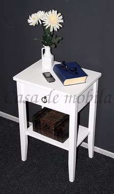 Blumenhocker aus Holz mit Ablage und Schublade Linde massiv Blumenhocker aus Holz mit Ablage und Schublade Linde massiv