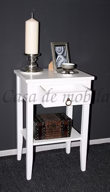 Nachtkonsole Nachtschrank Beistelltisch Massivholz mit Ablage und Schublade Nachtkonsole Nachtschrank Beistelltisch Massivholz mit Ablage und Schublade