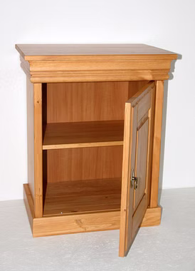 Massivholz Nachtkommode landhaus 50x64x34cm ROLAND Kiefer massiv bernsteinfarben lackiert Casa de mobila Goslar