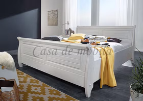 Massivholz Doppelbett Landhaus Neapel 140x200 cm Kiefer weiß casademobila Goslar