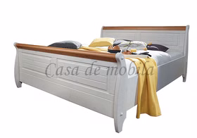 Doppelbett Landhaus Neapel Kiefer massiv 2farbig weiß honig casademobila Goslar