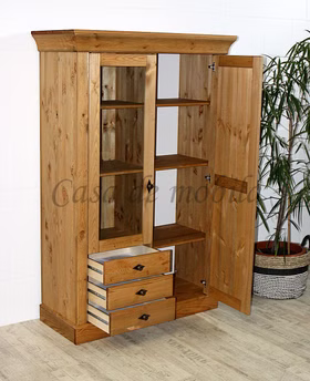 Geschirrschrank 108x163x45cm BERGEN Kiefer massiv Wohnzimmerschrank 108x163x45cm BERGEN Kiefer massiv gelaugt geölt Casa de mobila Goslar