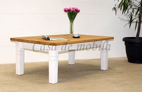 Couchtisch 120x46x78cm FJORD Kiefer massiv weiß / gelaugt geölt Wohnzimmertisch FJORD 120x46x78cm Landhaus Kiefer massiv 2farbig weiß gelaugt geölt von Casademobila Goslar