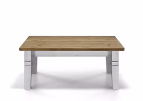 Couchtisch 120x46x78cm FJORD Kiefer massiv weiß / gelaugt geölt Massivholz Couchtisch Fjord 120x46x78cm, Kiefer massiv weiß gelaugt geölt Casa de mobila Goslar