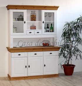 Buffetschrank 3-türig BERGEN Kiefer massiv weiß gelaugt geölt Casa de mobila Goslar