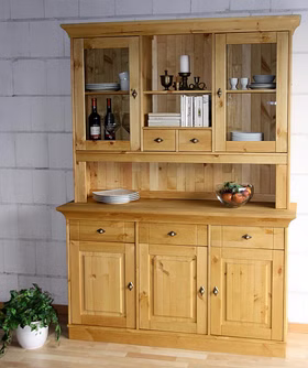 Massivholz Buffetschrank BERGEN 143x197x45cm Kiefer massiv gelaugt geölt Casa de mobila Goslar Buffetschrank BERGEN 143x197x45cm gelaugt geölt oder Bernsteinfarben lackiert Kiefer massiv casademobila goslar