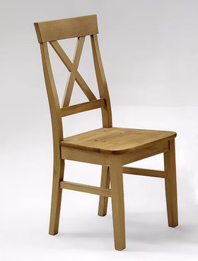 Essgruppe 7teilig Tisch 160x90 6 Stühle Kiefer massiv gelaugt geölt Holzstuhl Bergen Kiefer massiv gelaugt geölt Casa de mobila Goslar