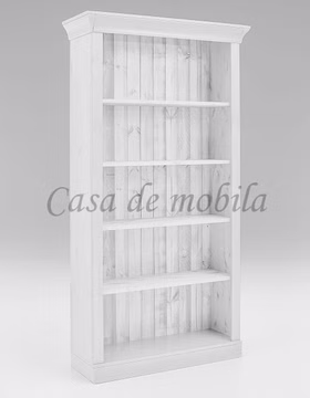 Massivholz Standregal Bücherregal BERGEN Kiefer massiv weiß landhausstil casademobila