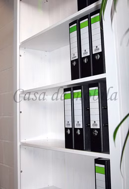 Standregal 108x202x38cm BERGEN Kiefer massiv weiß lasiert von Casademobila Goslar