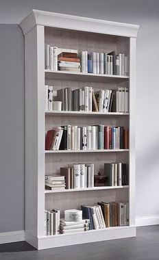 Massivholz Standregal 108x202x38cm BERGEN Kiefer massiv weiß landhaus casademobila