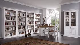 Massivholz Büromöbel BERGEN Kiefer massiv weiß lasiert landhausstil