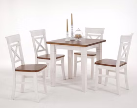 Massivholz Tisch Esstisch klein 78x78x78cm FJORD Kiefer massiv weiß / Goldbraunfarben lackiert Casa de mobila Goslar Massivholz Tisch Esstisch klein 78x78x78cm FJORD Kiefer massiv weiß / Goldbraunfarben lackiert Casa de mobila Goslar