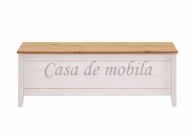 große truhe groß EVA 135x47x38cm Kiefer massiv weiß gelaugt geölt Casa de mobila Goslar