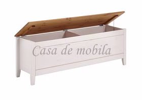 große flachdeckeltruhe EVA 135x47x38cm Kiefer massiv weiß gelaugt geölt Casa de mobila Goslar