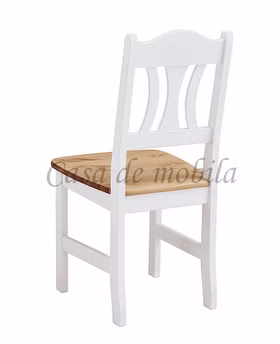 Stuhl 44x92x45cm KRISTEL Kiefer massiv 2farbig weiß von Casademobila Goslar