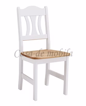Stuhl 44x92x45cm KRISTEL Kiefer massiv 2farbig weiß von Casademobila Goslar