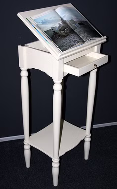 Stehpult 50x105x38cm Pappel massiv creme lackiert Stehpult 50x105x38cm Pappel massiv creme lackiert
