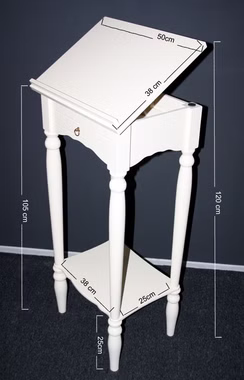 Stehpult 50x105x38cm Pappel massiv creme lackiert Stehpult 50x105x38cm Pappel massiv creme lackiert