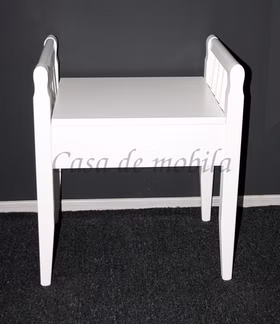 kleine Sitzbank mit stauraum DECOR Pappel massiv weiß lackiert Casa de mobila Goslar