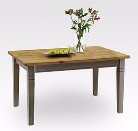 Esstisch Tisch klein 120x78x78cm FJORD Kiefer massiv grau gelaugt geölt Casademobila Goslar