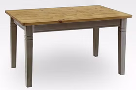 Massivholz Küchentisch 120x78x78cm FJORD 2farbig Kiefernholz grau gelaugt geölt Casademobila Goslar