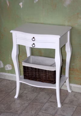 Konsolentisch 57x80x40cm VENEZIA Pappel massiv weiß lackiert Konsolentisch 57x80x40cm VENEZIA Pappel massiv weiß lackiert