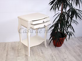 Massivholz Flurtisch mit Schubladen und Ablage 57x80x40cm VENEZIA Pappel massiv cremefarben Casa de mobila Goslar Massivholz Flurtisch mit Schubladen und Ablage 57x80x40cm VENEZIA Pappel massiv cremefarben Casa de mobila Goslar