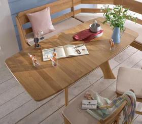 Eckbankgruppe 4teilig TORBEN 186x90x161cm Wildeiche massiv natur geölt von Casademobila Goslar Eckbankgruppe 4teilig TORBEN 186x90x161cm Wildeiche massiv natur geölt von Casademobila Goslar