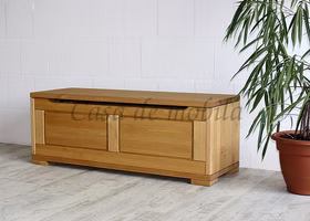 Massivholz Sitztruhe mit stauraum 120x45x43cm GULDBORG Kiefer massiv gelaugt geölt casa de mobila Goslar
