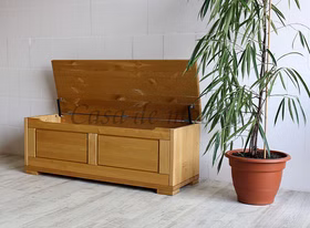 holztruhe mit stauraum 120x45x43cm GULDBORG Kiefer massiv gelaugt geölt casa de mobila Goslar