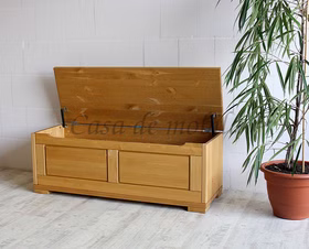 Holzkiste gross 120x45x43cm GULDBORG Kiefer massiv gelaugt geölt Casa de mobila Goslar