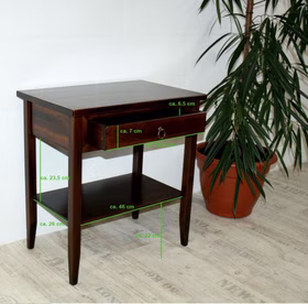 Nachttisch 58x60x37cm DECOR Pappel massiv lackiert Nachttisch 58x60x37cm DECOR Pappel massiv lackiert