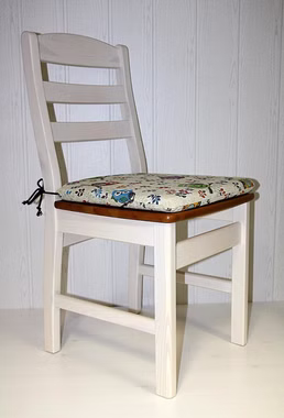 Küchenstuhl TORBEN 46x92x52cm Kiefer massiv 2farbig weiß kirschfarben lackiert, TOR800-8729 Casa de mobila Goslar Nordsee-Möbel