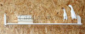 Wandboard 110x16x18cm HANNOVER Kiefer massiv weiß lackiert