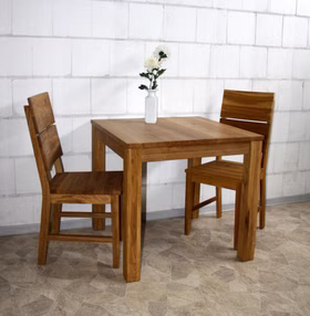 Massivholz Esstisch klein 80x75x80 cm Wildeiche massiv natur geölt casademobila Goslar Massivholz Esstisch klein 80x75x80 cm Wildeiche massiv natur geölt casademobila Goslar